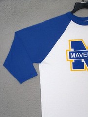 Dalas Mavericks Shirt Adult Extra Large White Blue Basketball NBA 3/4 Sleeve Men