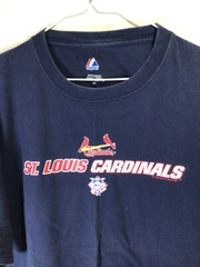 St Louis Cardinals 2008 (Majestic) MLB licensed Blue 2XL Cotton T Shirt