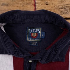 Vintage Chaps Ralph Lauren Rugby Shirt T-Shirt L Mens 00s Striped Preppy