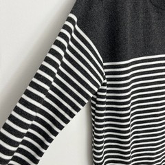Weiv Los Angeles “Freddie” Men’s M Gray White Striped Long Sleeve Comfy Soft