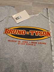 Vintage 1996 Mike Tyson Bruno Half Gray Shirt DEADSTOCK MGM USA TAGS Retro 90s
