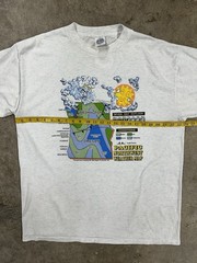 Vintage 90s Eagle Pacific Northwest Weather Map Funny Cartoon Cloud Sun T-Shirt