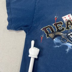 Deadwood Shirt Mens M Blue Delta Wild Bill Rides Again Biker Gambling Tee