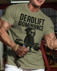 095-Deadlift Dominance Workout T-Shirt For Men