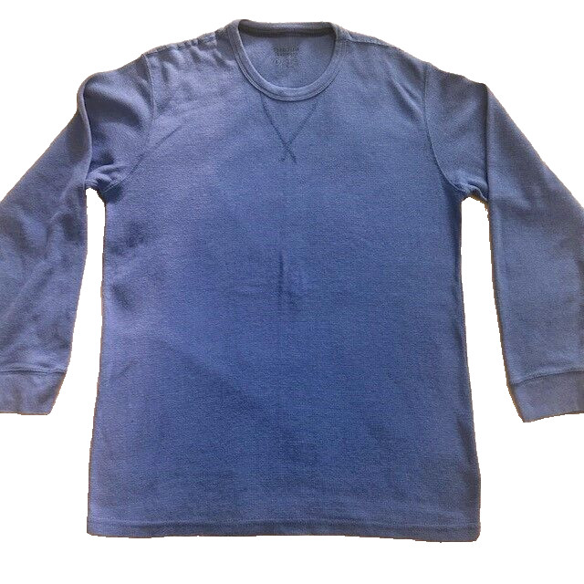 Perry Ellis Mens Long Sleeve Tee sz M Blue read
