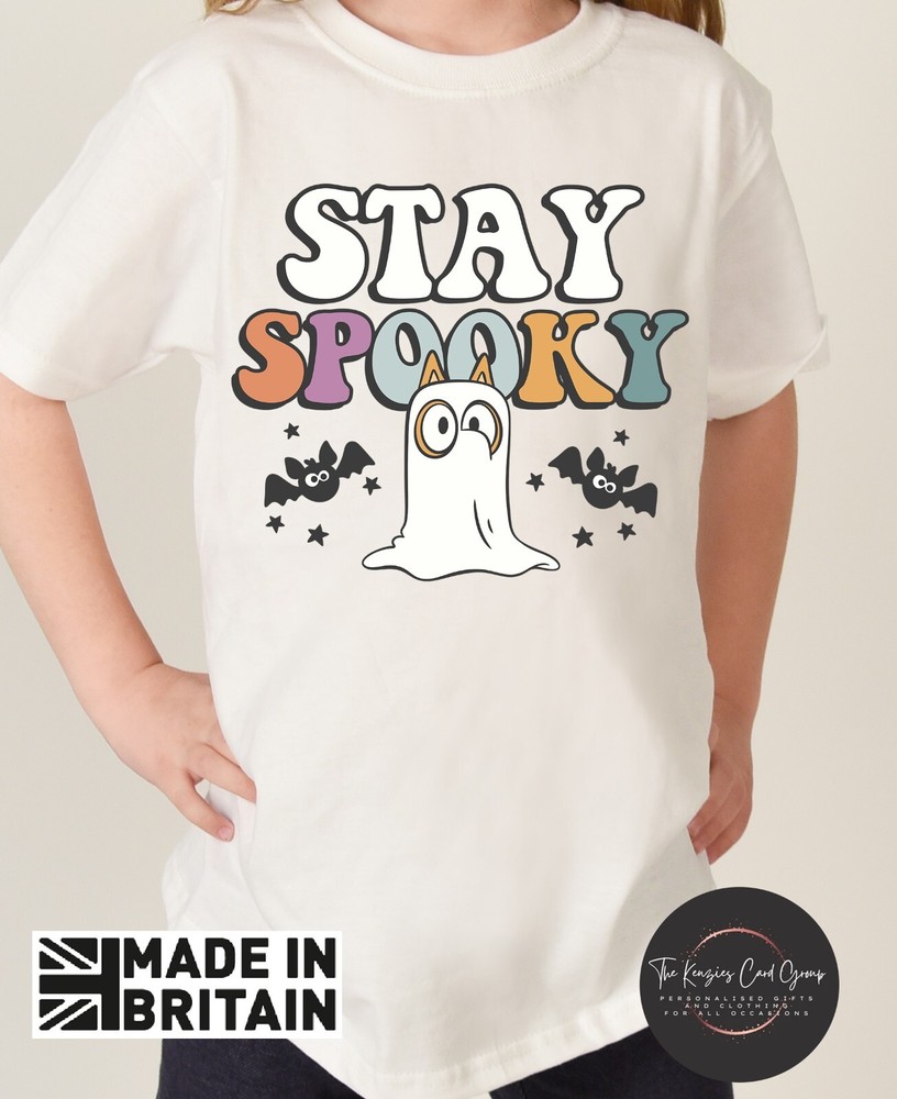 Personalised Bluey Halloween T Shirt Bingo Bluey Halloween T Shirt – V4