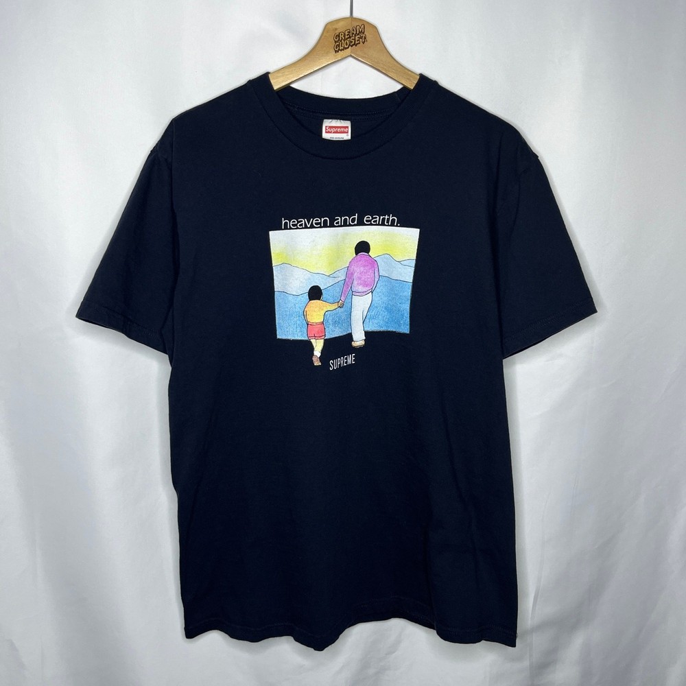 FW19 2019 Supreme NYC Heaven and Earth Tee in Navy Blue M