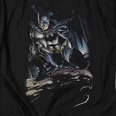 Batman Perched Licensed Adult Unisex T-Shirt Regular Fit Tee SM-3X
