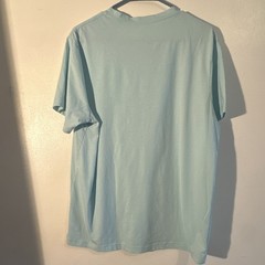 George Men’s XL Light Blue V-Neck Recycled Polyester Cotton T-Shirt