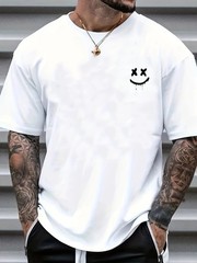 Drip Smiley Face Graphic Tee – Edgy X-Eyes Streetwear T-Shirt