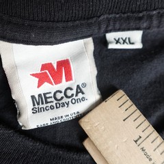 Vintage Mecca Shirt 2XL Black Double Sided Long Sleeve Made in USA