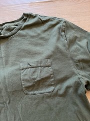 RRL DOUBLE RL PLAIN, GREEN CREW NECK T-SHIRT MEN SZ M RALPH LAUREN EMROIDERED