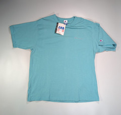 Vintage Champion T-Shirt XL USA Teal Blue 1990s NWT