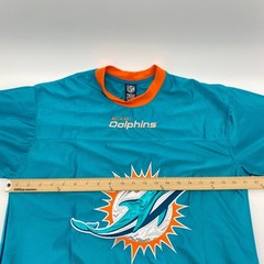 NFL Team Apparel Miami Dolphins Jersey Men S Aqua Orange Embroidered Logo Shirt
