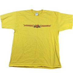 Vintage Diablo Paintball T-Shirt Men Sz XL Y2K Graphic Crew Yellow Short Sleeve