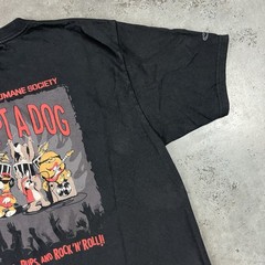 Crazy Shirt Mens Medium Black Adpot A Dog Preowned