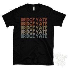 BRIDGE YATE REPEATED RETRO STYLE T-SHIRT mens & womens uk place name gift
