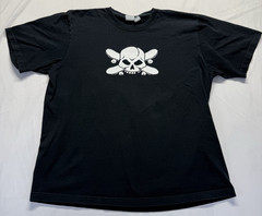 Utility Skull Crossbones graphic Black tee Men’s Large Tshirt Punk Biker
