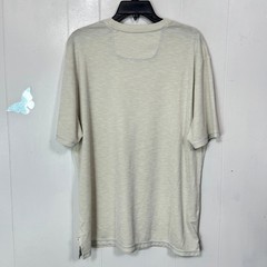 Tommy Bahama Mens L/G Beige Tencel Polyester Short Sleeve T Shirt Beach Casual