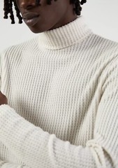 Joseph Waffle Turtleneck S-XL Mens Ivory Black Long Sleeve Standard Cloth New