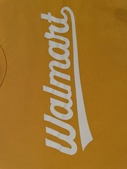 Walmart Logo T-Shirt Size 2XL Yellow with Baseball font Walmart Logo