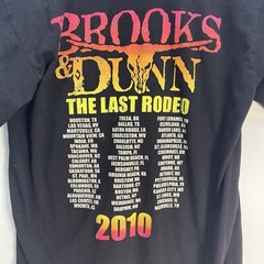 Brooks And Dunn The Last Rodeo Tour 2010 Tour Black T Shirt Size Small Country