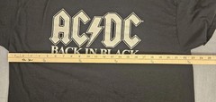 ACDC Back In Black T Shirt XL Black Rock Band Graphic Tee