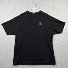 Glock T Shirt Mens XL Black Perfection Logo Spellout Short Sleeve Graphic Tee