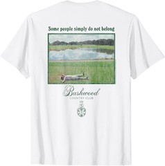 Caddyshack Some People Retro Country Club Front and Black T-shirt