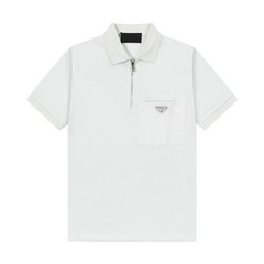 Prada Men’s white round-neck short-sleeved shirt size XL