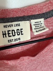 Hedge XL Red T Shirt Never Lose 2010 Heathered Comfy Tee Cotton Poly Blend