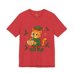 Christmas Cat Egg Nog Retro