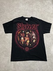 VINTAGE 2001 Slipknot T Shirt Adult Large Black Y2k Band Rock Metal Hanes Heavy