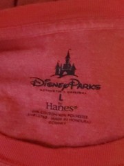 Disney Parks Mickey Mouse Shirt Adult Large Red Front Graphic Crew Neck
