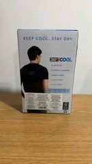 32 Degrees Cool Men’s T-Shirt 3 Pack Quick Dry Stretch Crew Neck Black Large