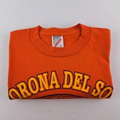 Vintage Football Touchdown Club T-Shirt Mens Large Orange SS JERZEES Made in USA