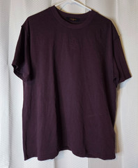 Louis Vuitton Purple LV Logo Cotton Knit Crewneck Short Sleeve T-Shirt Medium