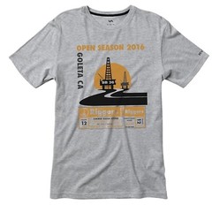 New RVCA Flag Circle Gray Mens Cotton T-Shirt RRVC-16