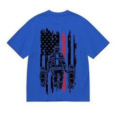 Firefighter Dad Shirt American Flag Fireman Father Kids Graphic Tee Father’s Day