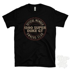 OFFICIAL MEMBER 1390 SUPER DUKE GT OWNERS CLUB T-SHIRT motorcycle biker logo