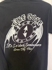Gildan Graphic T-Shirt Mens Small Black Excellent It’s 5 o’clock Somewhere Ohio