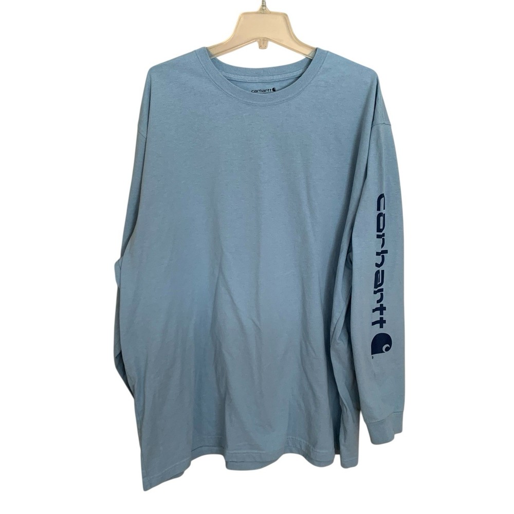 Carhartt Loose Fit Long Sleeve Blue Work T-Shirt Men’s 3XL Workwear K-231