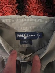 Ralph Lauren BLAKE Long Sleeve Cotton Shirt Beige L For 14Y+ Japan