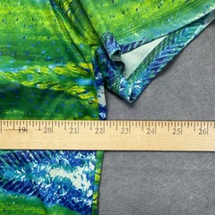 Reel Legends Mens Performance Fishing Shirt Size L Green Blue Graphic Tee