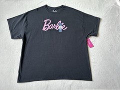 Barbie Mens Black Logo ShortSleeve Crewneck Graphic T- shirt Size 3XL (54-56)NWT