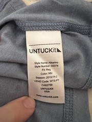 UNTUCKit – Size L – Men’s Pale/Light Blue Long Sleeve Henley T-Shirt