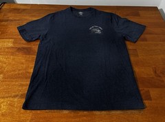 Vintage G.H. Bass & Co. mens shirt Heathered Blue Size Medium Vw Bus Graphic