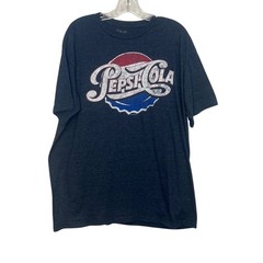 Tee Luv Vintage Style Pepsi Cola Tshirt Logo Graphic XL Blue Soft Heather