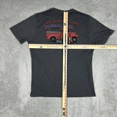G.H. Bass & Co. Rock Mills Lake Mens T-Shirt Size Large Dark Heather Gray EUC
