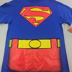 Spencer’s Men’s Shirt Size Medium Blue Superman Full Suit Graphic Comic Costume